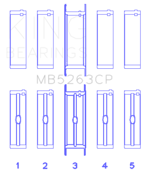 Ford F-650 Crankshaft Main Bearing Set - King Engine Bearings - Size STD - `00-`03 Ford F-650 Crankshaft Main Bearing Set - King Engine Bearings - Size STD - `00-`03